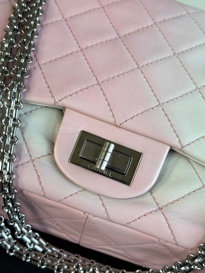 Pre-owned Chanel 2.55 Reissue Maxi 227 Rose Degrade Lambskin Flap Bag