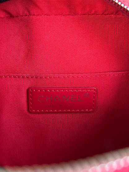 Pre-owned Chanel CC Box Mini Red Leather Camera Bag