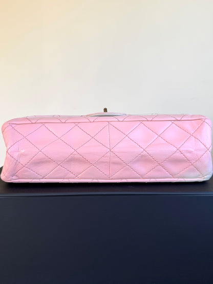 Pre-owned Chanel 2.55 Reissue Maxi 227 Rose Degrade Lambskin Flap Bag