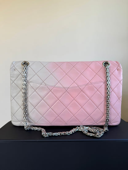 Pre-owned Chanel 2.55 Reissue Maxi 227 Rose Degrade Lambskin Flap Bag