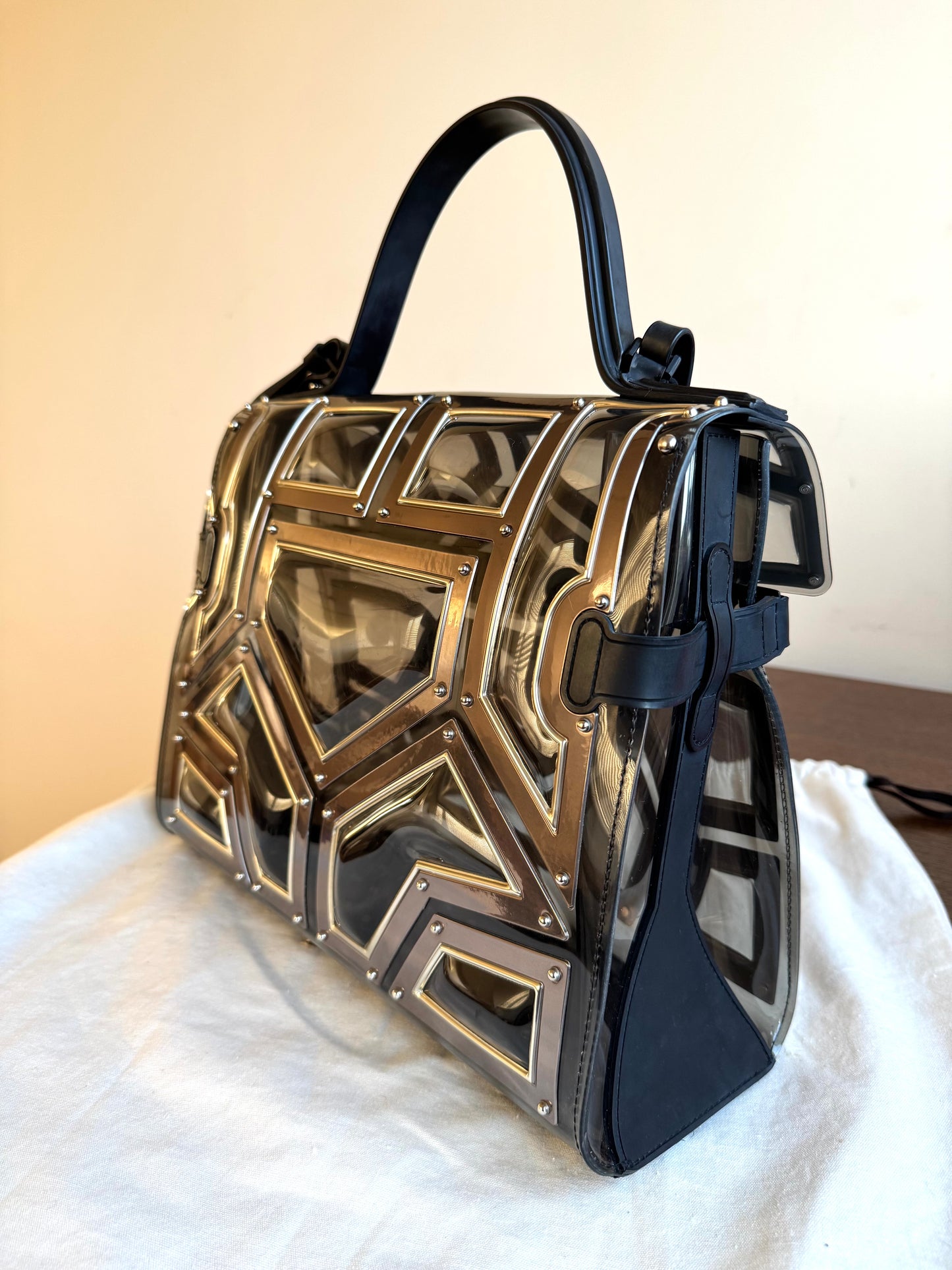 Pre-owned Delvaux Tempête Gladiator Metal Plastic Bag Limited Edition