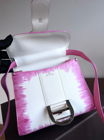 Pre-owned Delvaux Brillant Mini Flamingo Oeillet Leather Bag