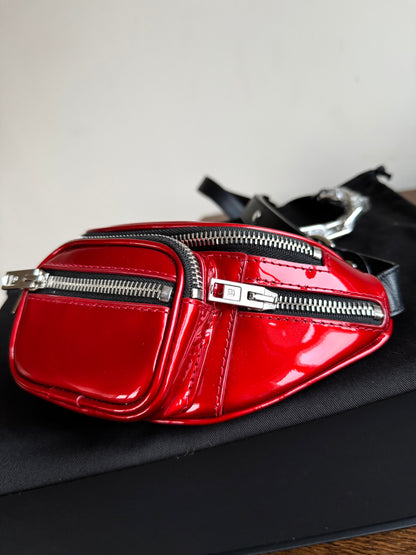 Pre-owned Alexander Wang Mini Attica Red Patent Leather Belt Bag