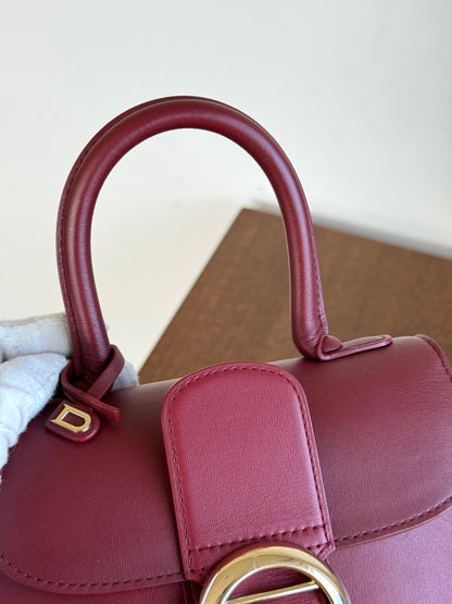 Pre-owned Delvaux Brillant Mini Burgundy Leather Bag