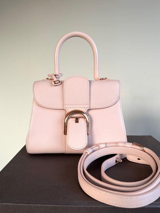 Pre-owned Delvaux Brillant Mini Light Rose Calfskin Bag