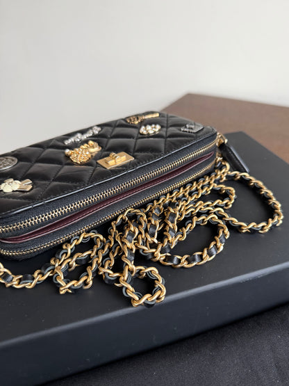 Pre-owned Chanel 2.55 Chain Wallet Lucky Charms Clutch Bag