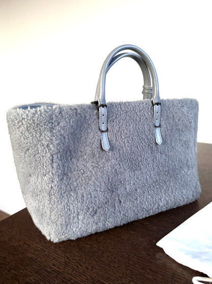 Pre-owned Balenciaga Papier Merino Wool Grey Tote Bag