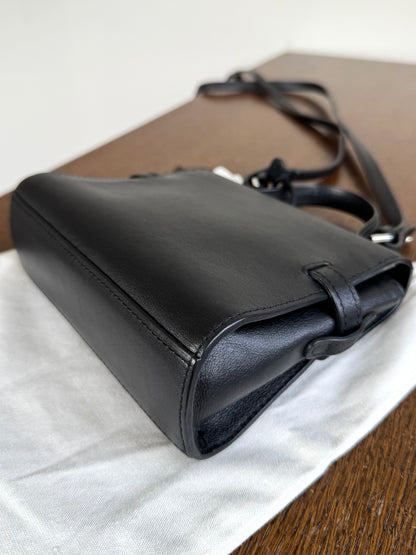 Pre-owned Delvaux Tempête Micro Black Calfskin Bag