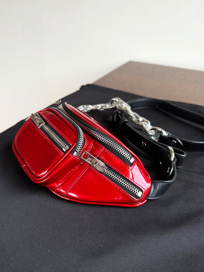 Pre-owned Alexander Wang Mini Attica Red Patent Leather Belt Bag