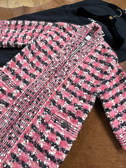 Pre-owned Chanel Paris-Salzburg Black Pink Wool Coat