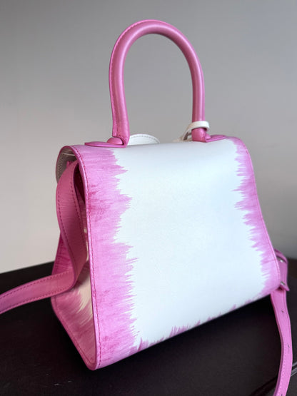 Pre-owned Delvaux Brillant Mini Flamingo Oeillet Leather Bag