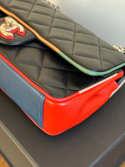 Pre-owner Chanel Timeless Small Cuba Color Lambskin Flap Bag