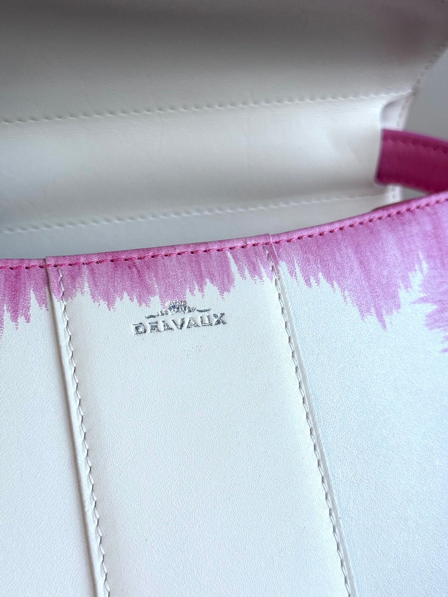 Pre-owned Delvaux Brillant Mini Flamingo Oeillet Leather Bag