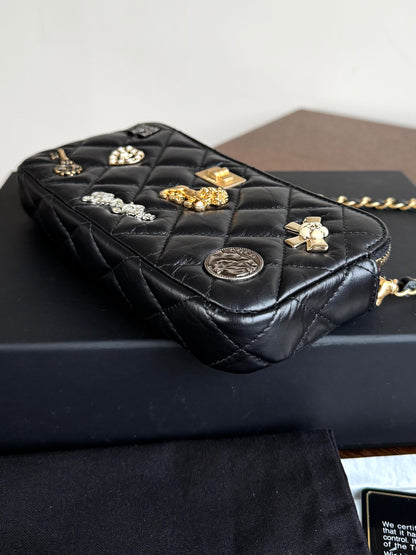 Pre-owned Chanel 2.55 Chain Wallet Lucky Charms Clutch Bag