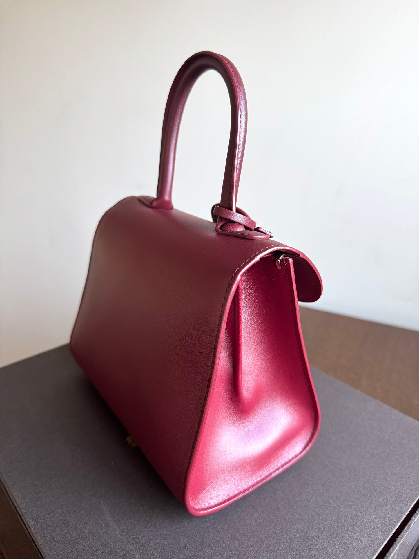 Pre-owned Delvaux Brillant Mini Burgundy Leather Bag