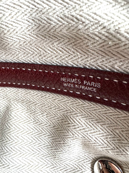 Pre-owned Hermès Garden Party 36 Burgundy Negonda Leather Tote Bag