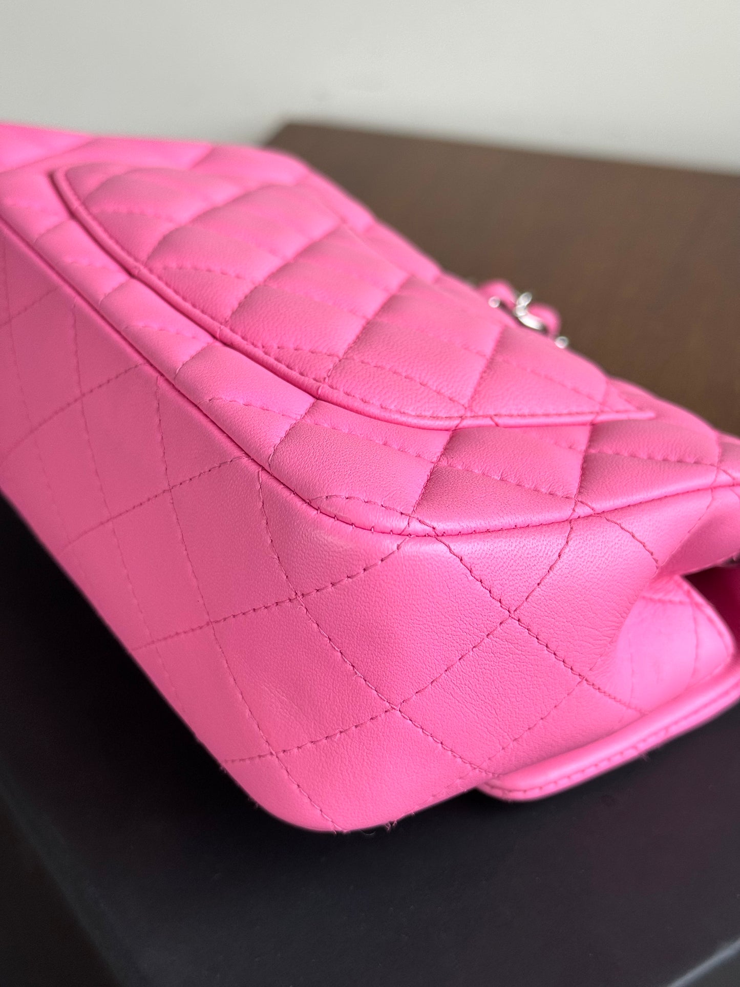 Pre-owned Chanel Timeless Mini Rectangle Pink Leather Bag