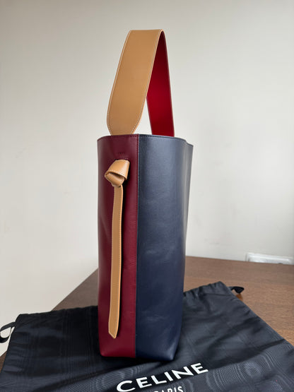 Pre-owned Céline Twisted Cabas Multicolor Leather Tote Bag
