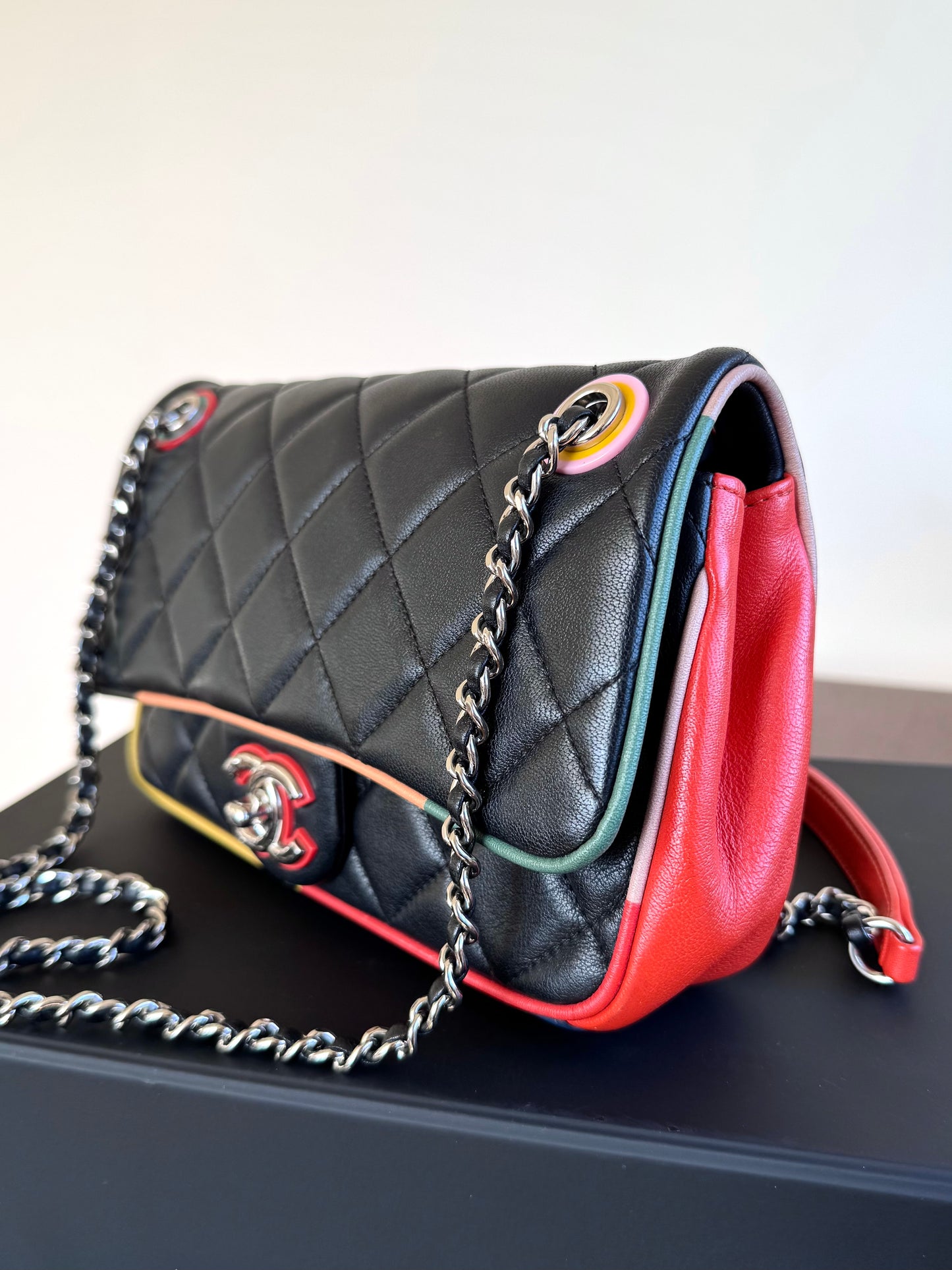 Pre-owned Chanel Timeless Medium Cuba Color Lambskin Flap Bag