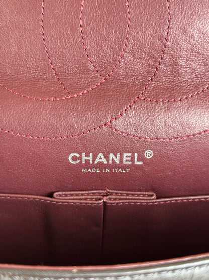 Pre-owned Chanel 2.55 Reissue Maxi 227 Black Calfskin Flap Bag