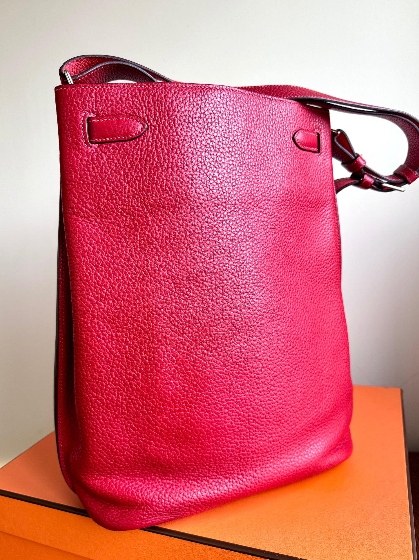 Pre-owned Hermès So Kelly 26 Red Togo Shoulder Bag