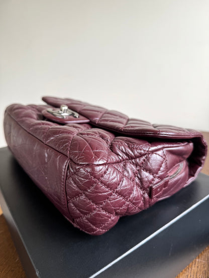 Pre-owned Chanel Portobello Burgundy Aged Calfskin Flap Bag