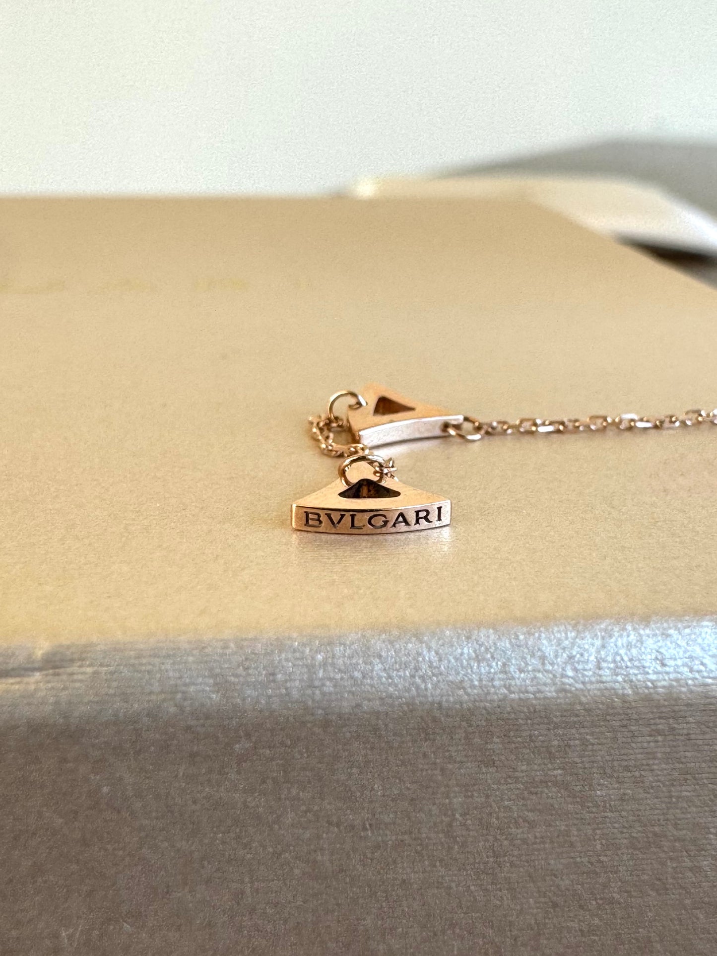 Pre-owned Bvlgari Divas’ Dream Mini Turquoise 18K Pink Gold Nacklace