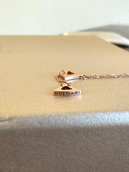 Pre-owned Bvlgari Divas’ Dream Mini Turquoise 18K Pink Gold Nacklace