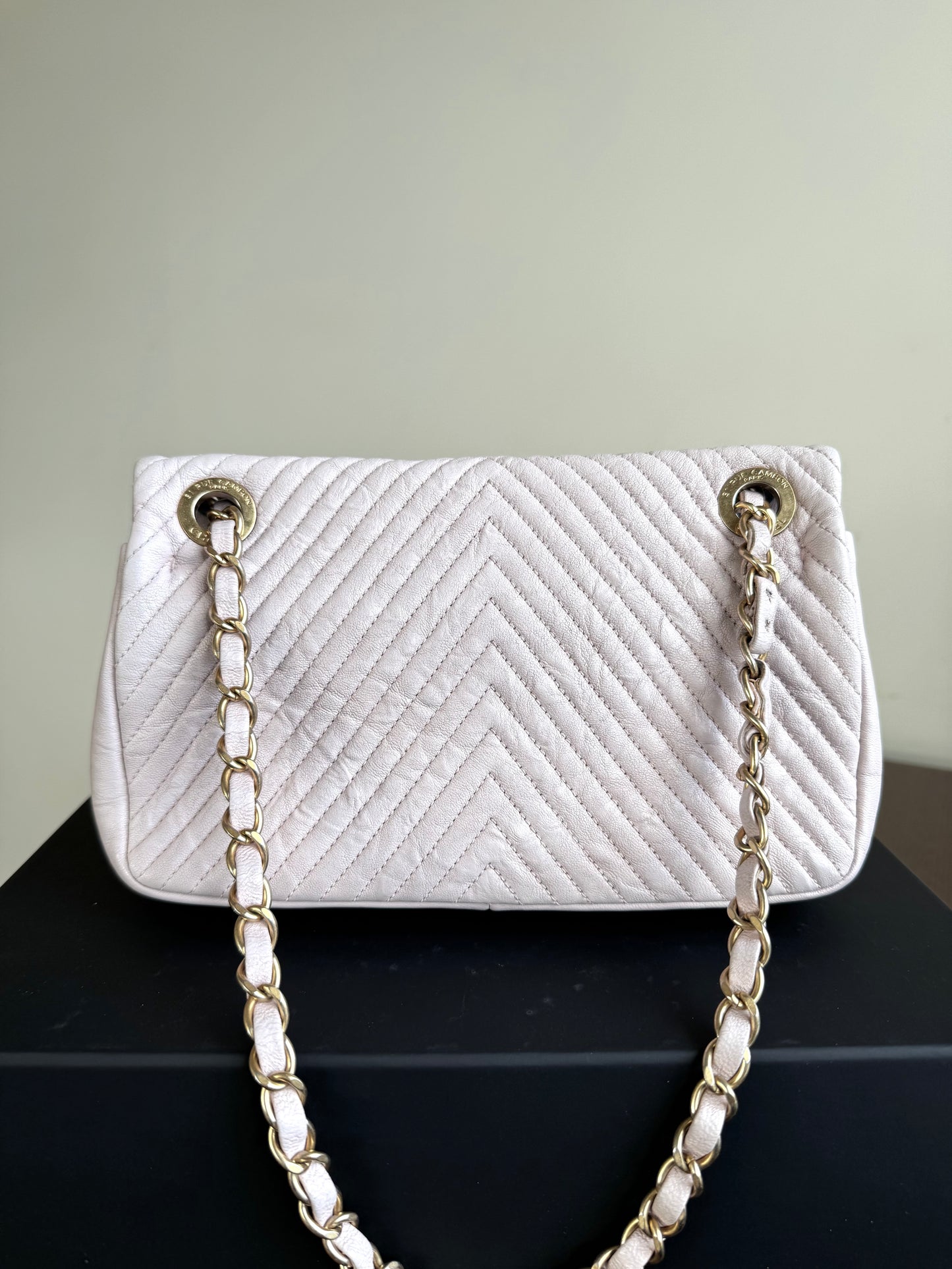 Pre-owned Chanel Timeless Small Light Rose Calfskin Flap Bag