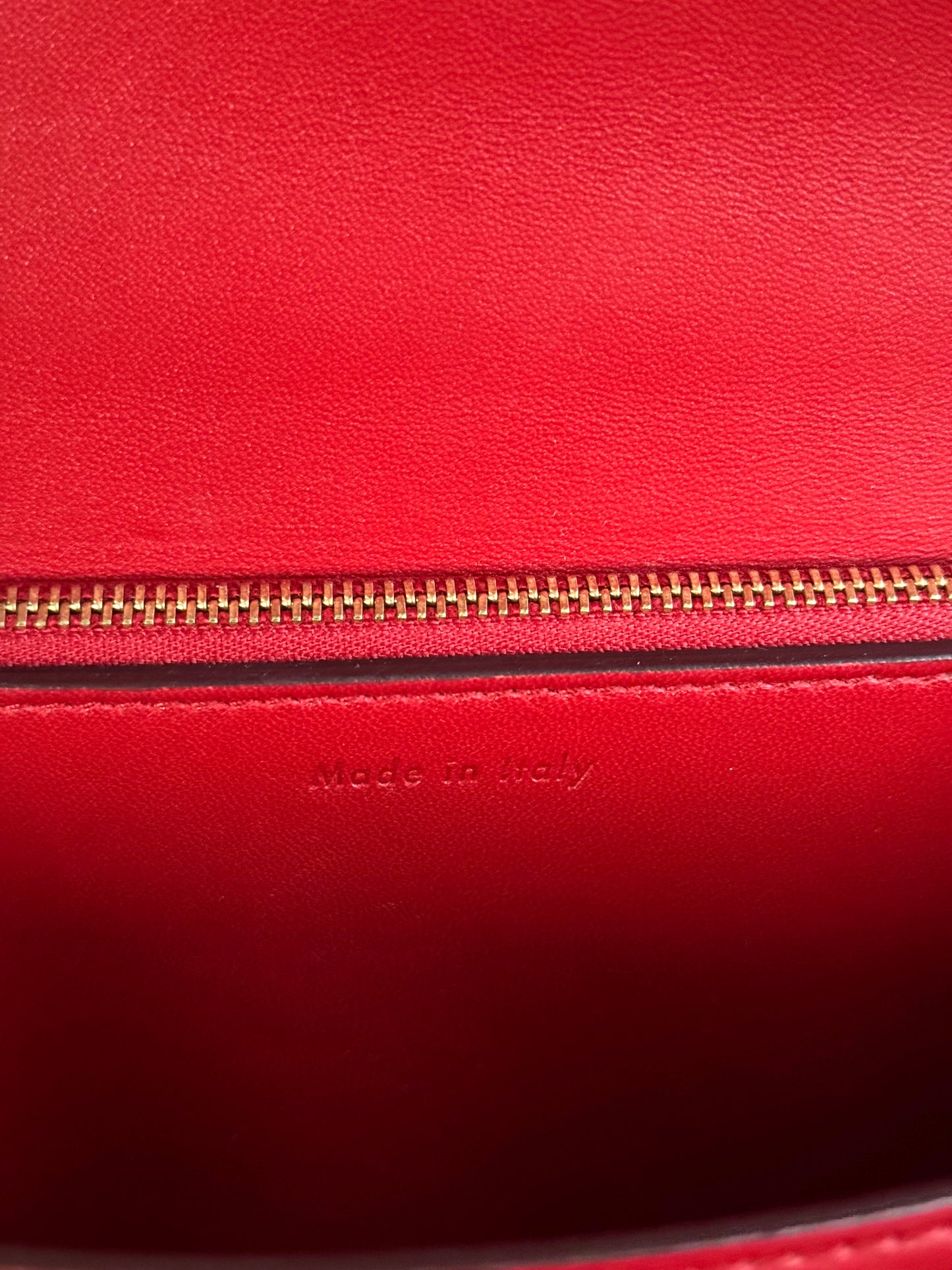 Pre-owned Celine Classic Box Medium Red Leather Bag