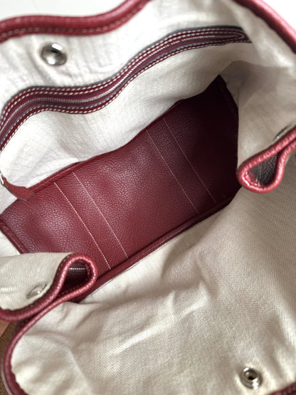 Pre-owned Hermès Garden Party 36 Burgundy Negonda Leather Tote Bag