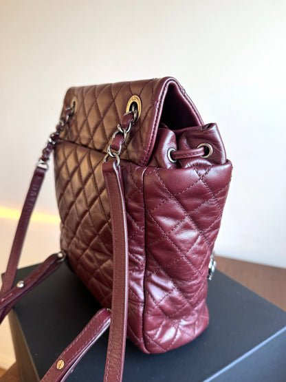 Chanel Paris-Salzburg Mountain Small Burgundy Leather Backpack