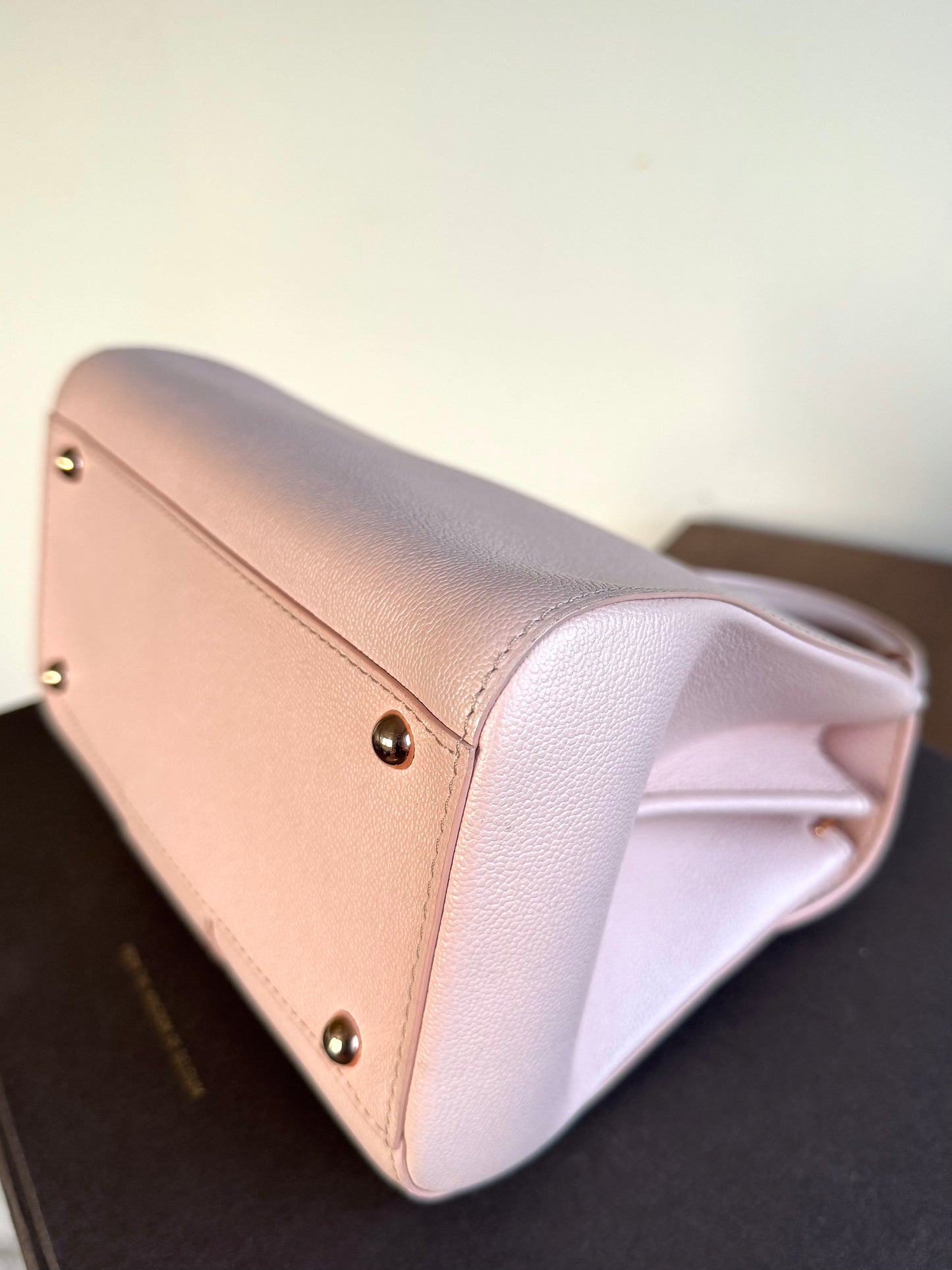 Pre-owned Delvaux Brillant Mini Light Rose Calfskin Bag