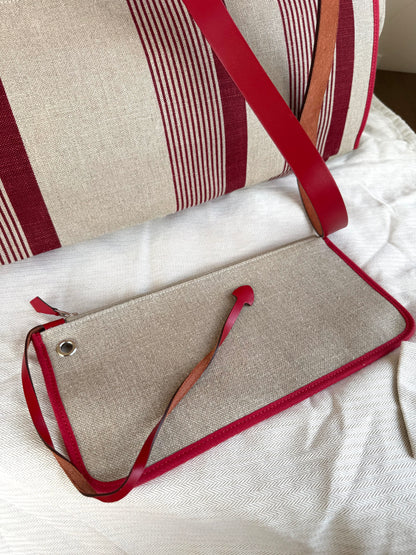 Pre-owned Hermès Herbag Zip 50 Printed Toile Leather Travel Bag