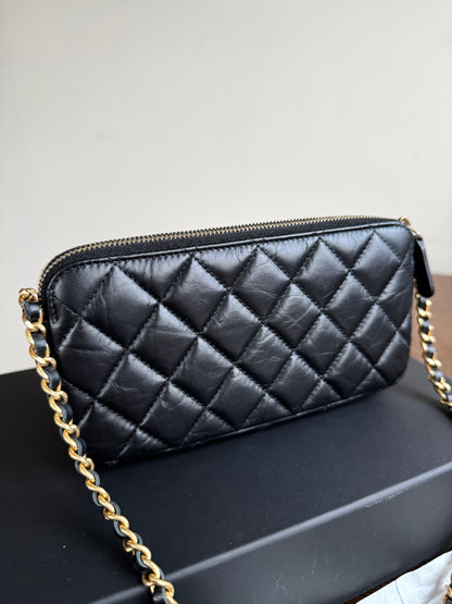 Pre-owned Chanel 2.55 Chain Wallet Lucky Charms Clutch Bag