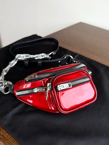 Pre-owned Alexander Wang Mini Attica Red Patent Leather Belt Bag