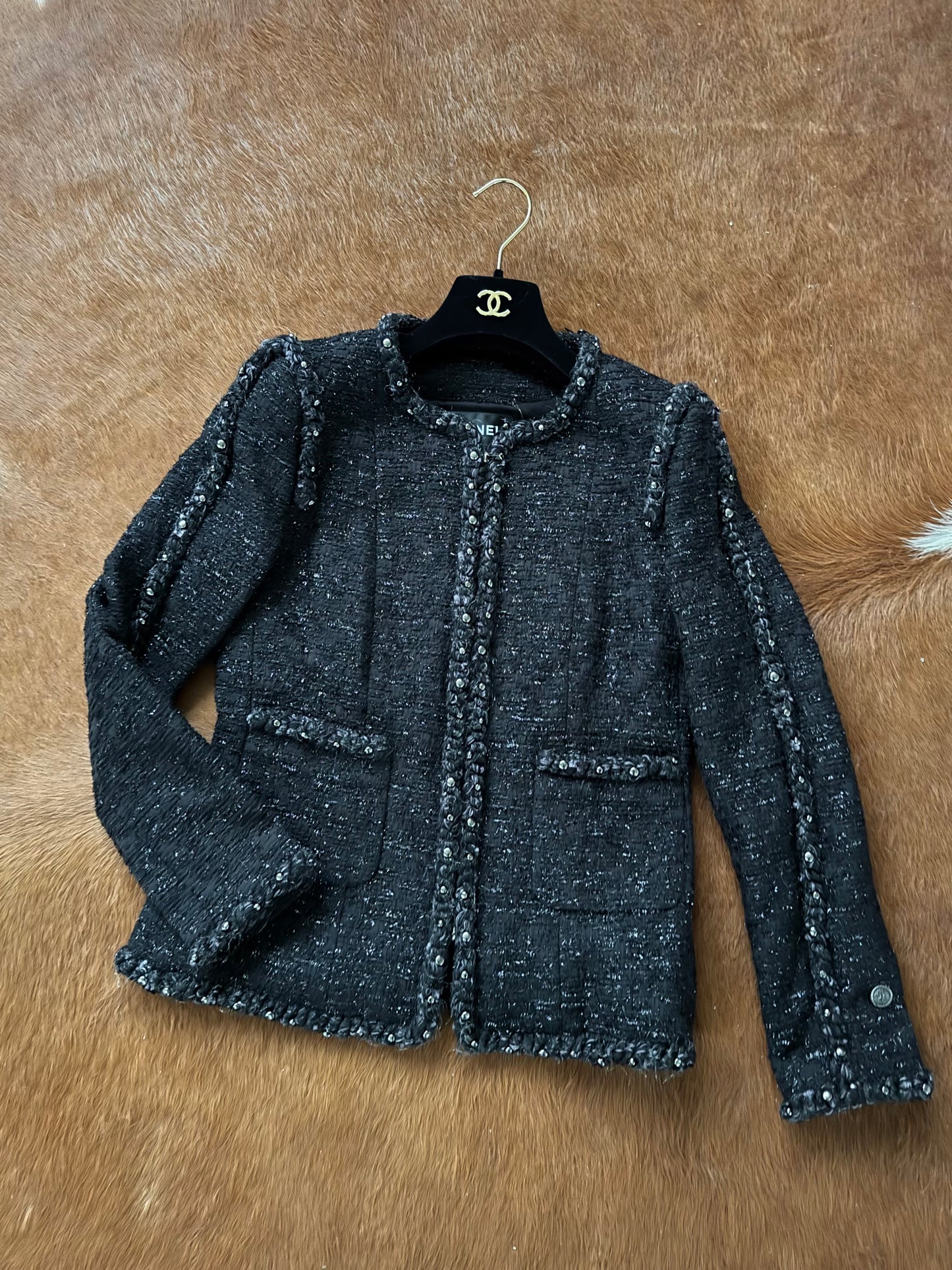 Pre-owned Chanel Paris Dallas Black Tweed Jacket