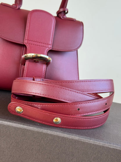 Pre-owned Delvaux Brillant Mini Burgundy Leather Bag