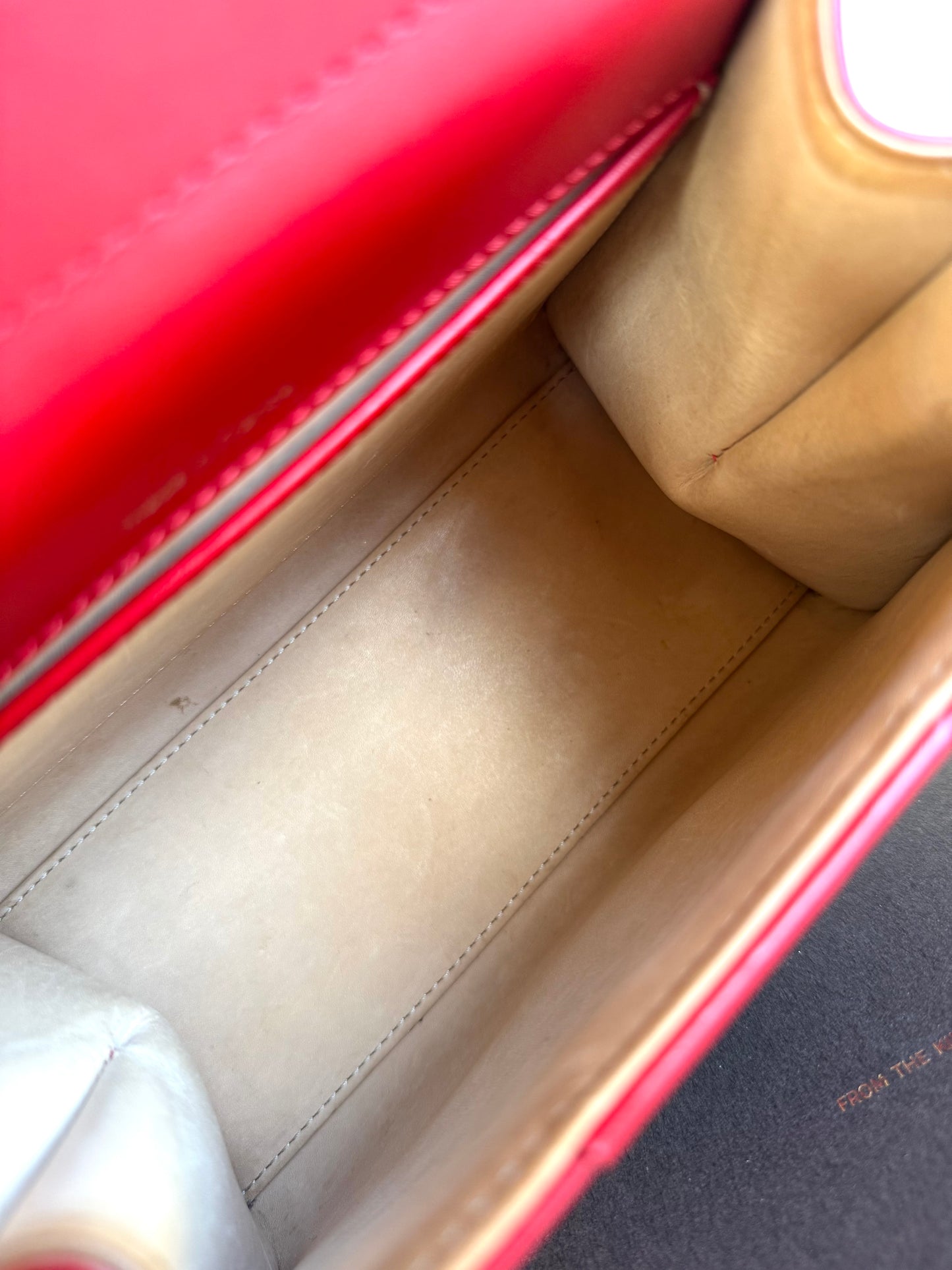 Pre-owned Delvaux Brillant Mini Red Box Calf Bag