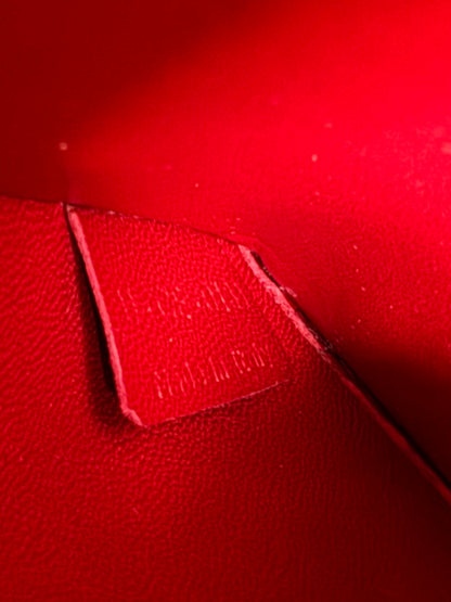 Pre-owned Céline Classic Box Medium Red Python Bag