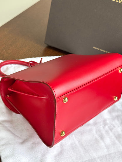 Pre-owned Delvaux Brillant Mini Swarovski Red Box Leather Bag Limited Edition