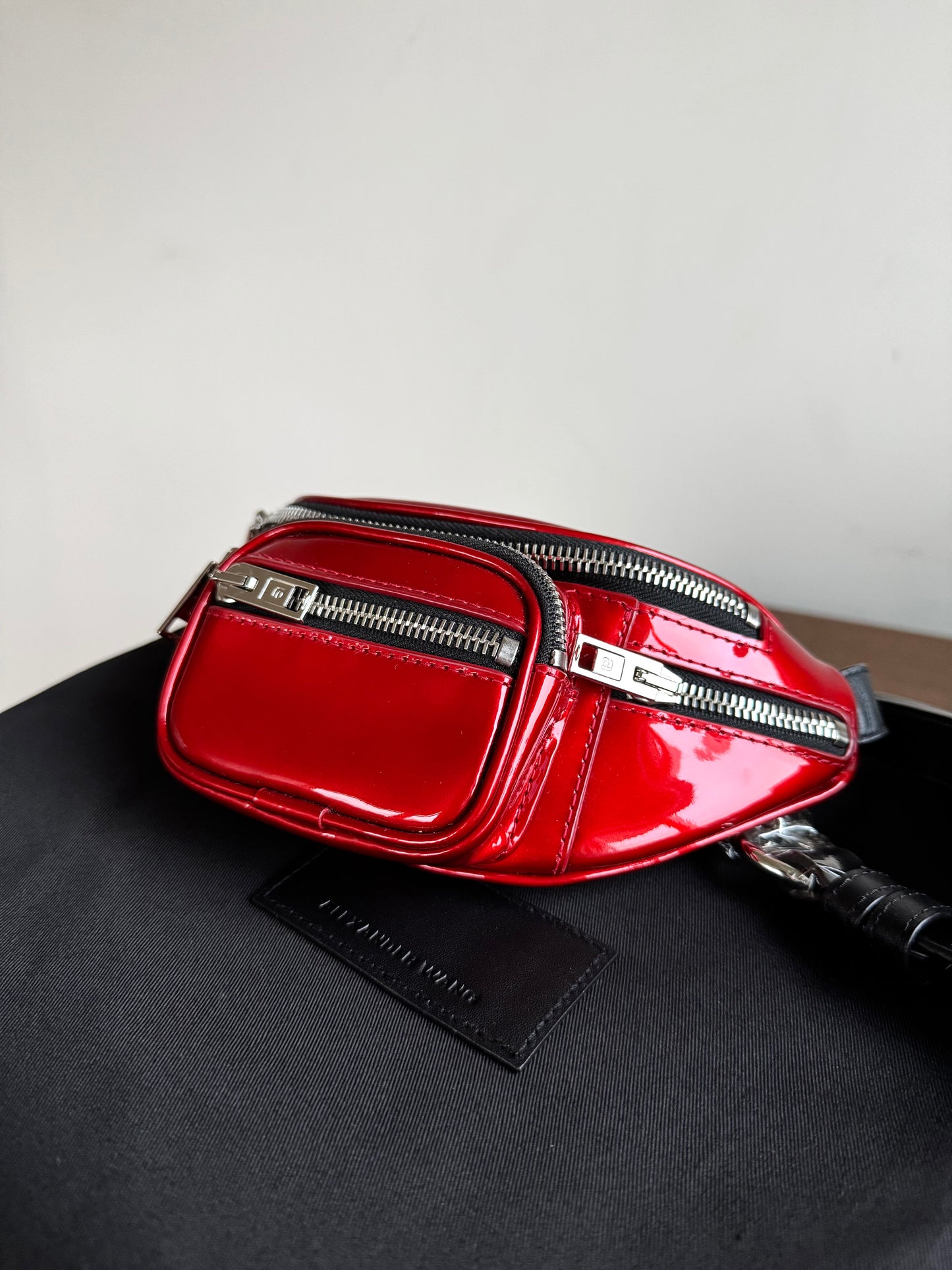 Pre-owned Alexander Wang Mini Attica Red Patent Leather Belt Bag