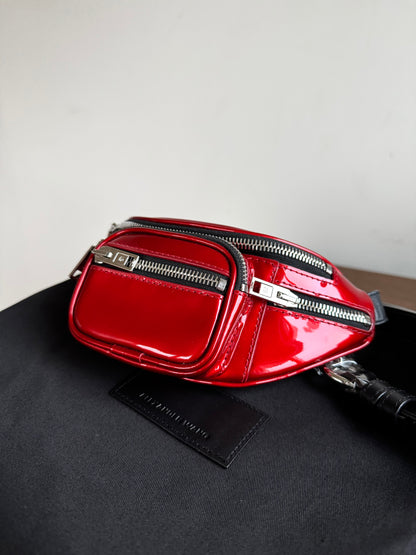 Pre-owned Alexander Wang Mini Attica Red Patent Leather Belt Bag