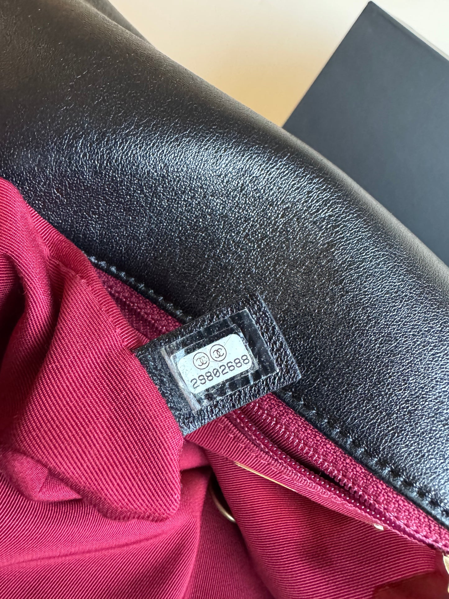 Pre-owned Chanel 19 Maxi Black Lambskin Flap Bag