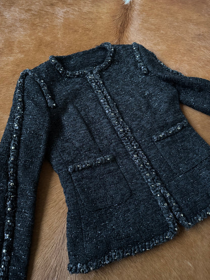 Pre-owned Chanel Paris Dallas Black Tweed Jacket