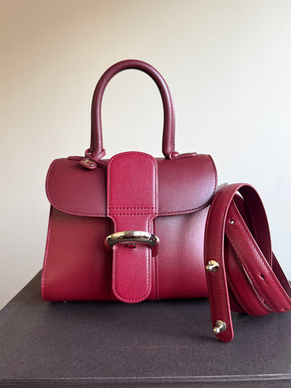 Pre-owned Delvaux Brillant Mini Burgundy Leather Bag