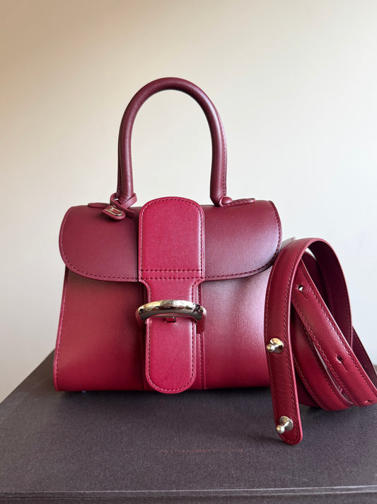 Pre-owned Delvaux Brillant Mini Burgundy Leather Bag