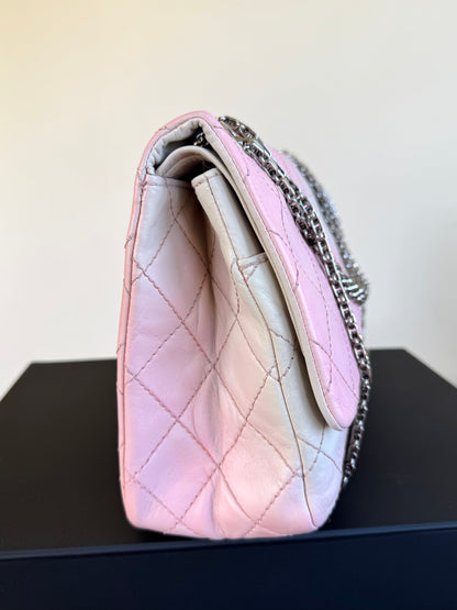 Pre-owned Chanel 2.55 Reissue Maxi 227 Rose Degrade Lambskin Flap Bag