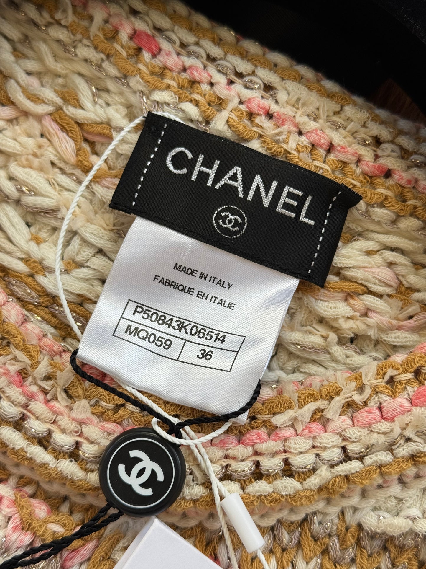 Pre-owned Chanel Paris-Cuba Caramello Tweed Dress