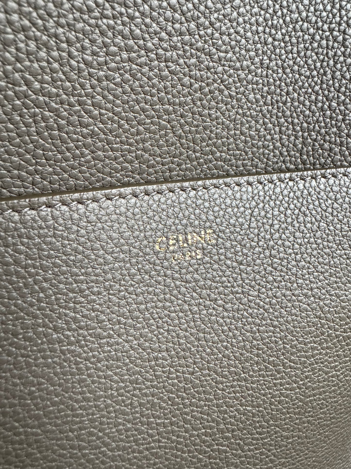Pre-owned Céline Seau Sangle Taupe Leather Tote Bag